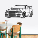 GTR R34 Perspective Metal Car Wall Art - NC0457