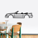 1993 Mustang GT Convertible Metal Car Wall Art - NC0245