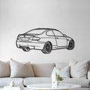 E92 Back Perspective Metal Car Wall Art - NC1300
