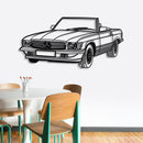 1976 W107 Convertible Perspective Metal Car Wall Art - NC0451
