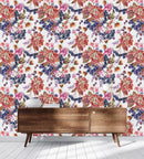 Fashionable Flowers and Berries Wallpaper Sophisticated