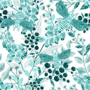 Contemporary Berries Pattern Wallpaper Tasteful