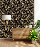 Modish Exotic Birds on Dark Background Wallpaper