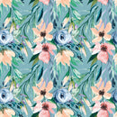 Modish Green Floral Wallpaper Tasteful