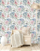 Flowers and Succulents Wallpaper