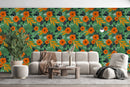 Modish Orange Flowers Wallpaper Smart