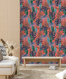Tropical Leaves on Brightly Background Wallpaper