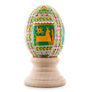 Horses on Circle Authentic Blown Real Eggshell Ukrainian Easter Egg Pysanka