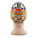 Horses on Red Authentic Blown Real Eggshell Ukrainian Easter Egg Pysanka