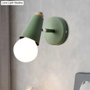 Macaron loft sweet cone pink wall sconce corridor light with wood base
