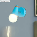 Macaron loft sweet cone pink wall sconce corridor light with wood base