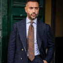Trevi - Printed Madder Silk Tie - Plum