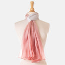 Claudia - Silk Scarf Shawl - Peach Blossom Ombré