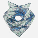 St. James - Silk Neckerchief - Blue and Mint