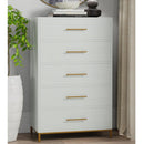 Madelyn Five Drawer Chest, White