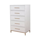 Madelyn Five Drawer Chest, White