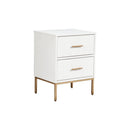 Madelyn Two Drawer Nightstand, White