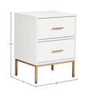 Madelyn Two Drawer Nightstand, White