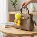 Magical Unicorn Keychain with Fur Ball and Bell for Daily Charm