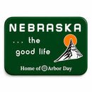 Nebraska the Good Life Magnet | State Capitol or Chimney Rock | 4" x 2" | Nebraska State Historical Society