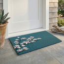 Magnolia Branch - Blue Coir Doormat