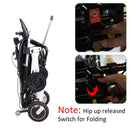 Maidesite 17.5-Inch 500W Wide Seat Lightweight Electric Folding Wheelchair (SAK33689)