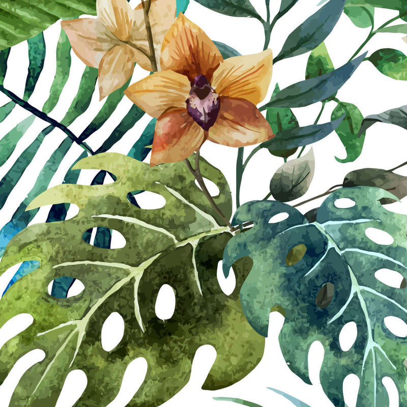 colorful monstera Wild Monstera Leaves Wall Art