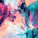 Pink And Blue Abstract Wall Art