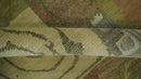 Mainstays Traditional Leaf Block Print Olive, Beige, Rust and Brown 6x8 Indoor wool Area Rug