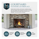 Majestic Courtyard 55K BTU 36-Inch Traditional Outdoor Natural Gas Fireplace (No Refractory) [ODCOUG-36NR] (SAK74218)