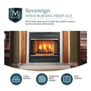 Majestic Sovereign 42-Inch Black Wood Burning Fireplace [SA42R/C] (SAK59347)