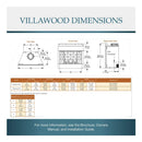 Majestic Villawood 42-Inch Traditional Refractory Outdoor Wood Burning Fireplace [ODVILLA-42T-B] (SAK14358)