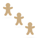 3 Men Unfinished Wooden Shapes Craft Cutouts DIY Unpainted 3D Plaques 4 Inches