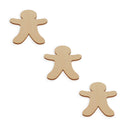 3 Men Unfinished Wooden Shapes Craft Cutouts DIY Unpainted 3D Plaques 4 Inches