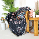 Mandala black geo tassel picnic mat and sofa cover living room blanket