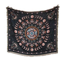 Mandala black geo tassel picnic mat and sofa cover living room blanket
