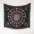 Mandala black geo tassel picnic mat and sofa cover living room blanket