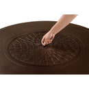 Aluminum 44-in Round Propane Fire Table with Beads, Covers and Lid
