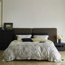 Marble gray & teal 100s egyptian cotton bedding set bedroom