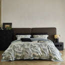 Marble gray & teal 100s egyptian cotton bedding set bedroom