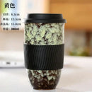 Marbled ceramic kiln mug with silicone grip kitchen travel cup