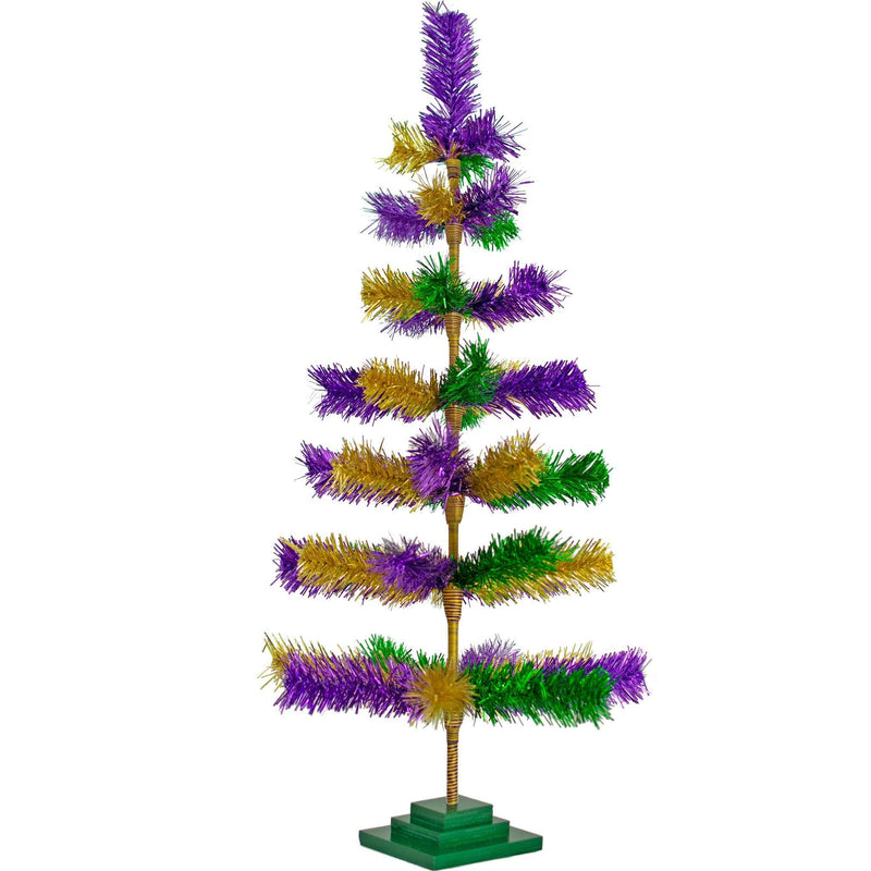 Mardi Gras Mixed Tinsel Christmas Trees