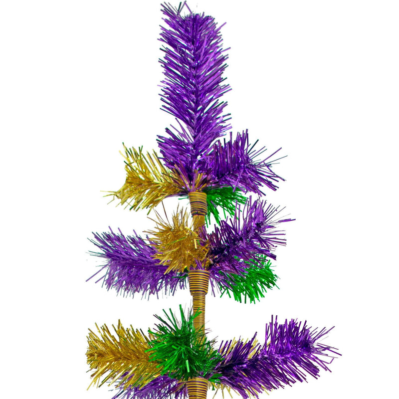 Mardi Gras Mixed Tinsel Christmas Trees