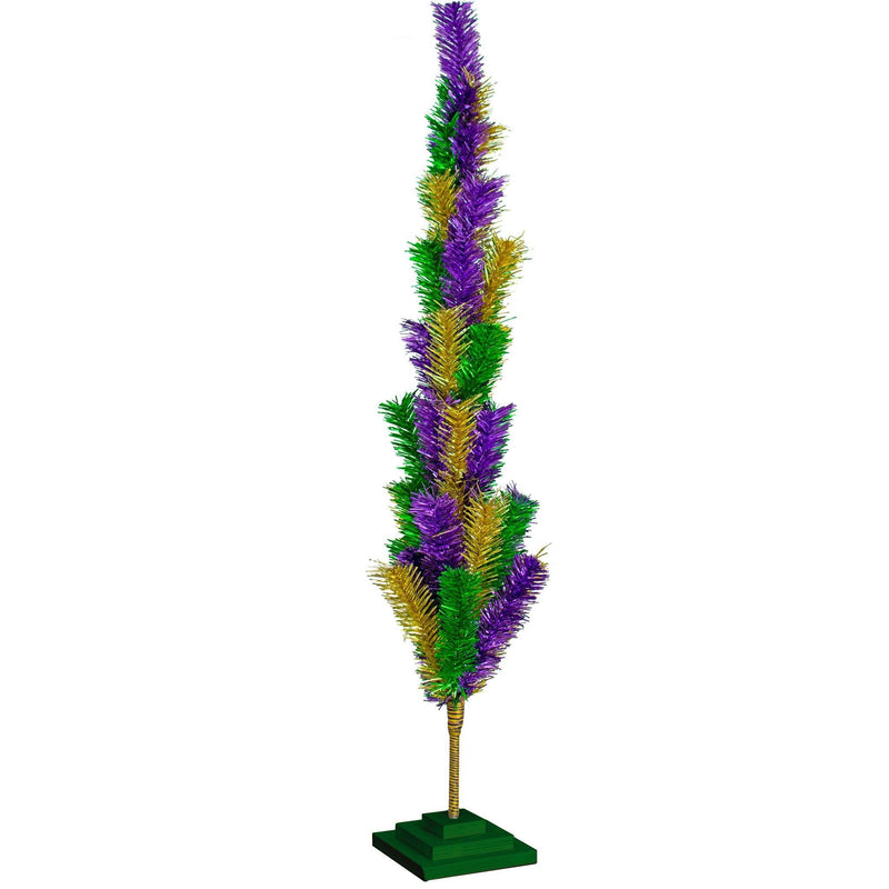 Mardi Gras Mixed Tinsel Christmas Trees