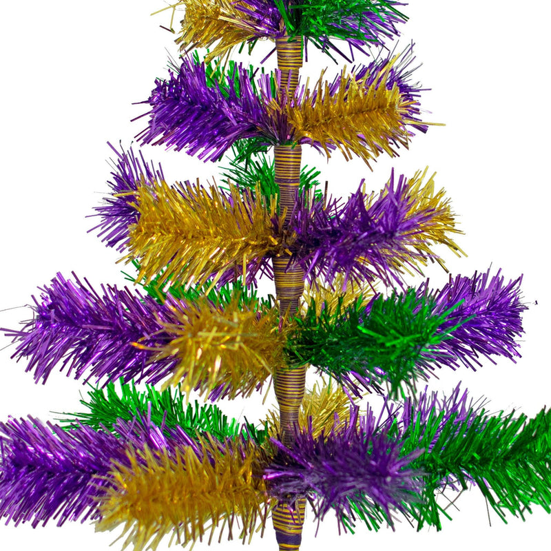 Mardi Gras Mixed Tinsel Christmas Trees