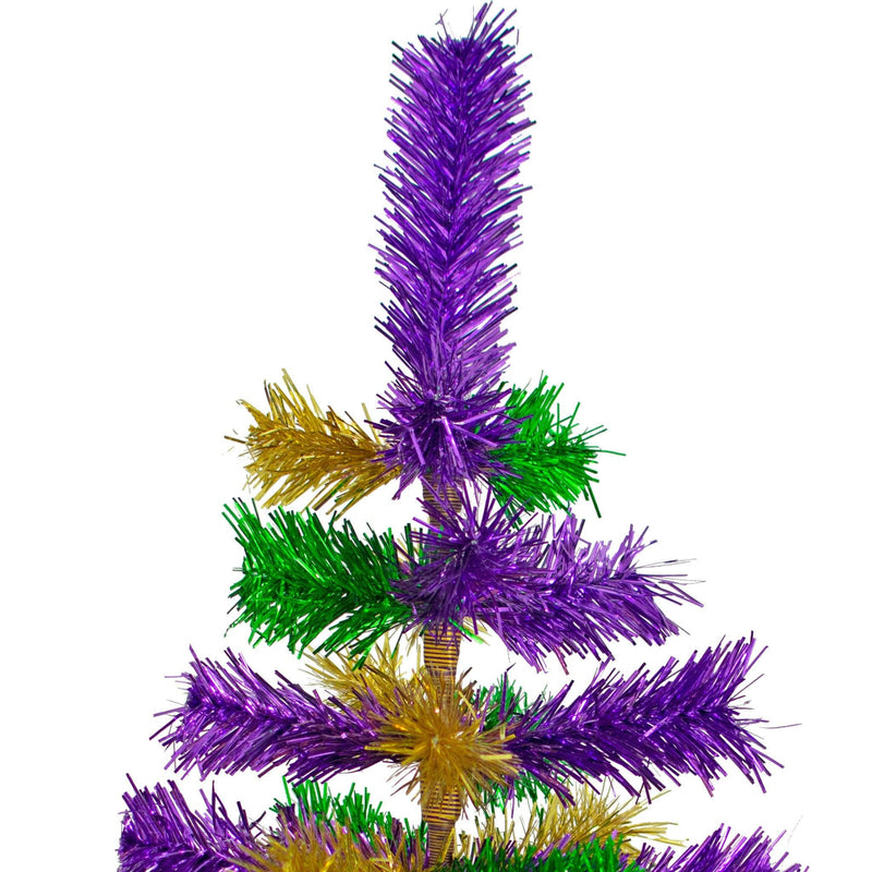 Mardi Gras Mixed Tinsel Christmas Trees