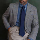 Marino - Navy Blue Silk Grenadine Tie