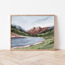 "Maroon and Blue" Art Print