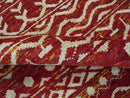 Maroon and Ivory 5.6x8.6 Hand Knotted Southwestern Tribal Trellis Recycled Silk Rug