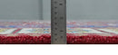 Maroon, Blue and ivory Hand Knotted Antique 8x10 Traditional Wool Rug